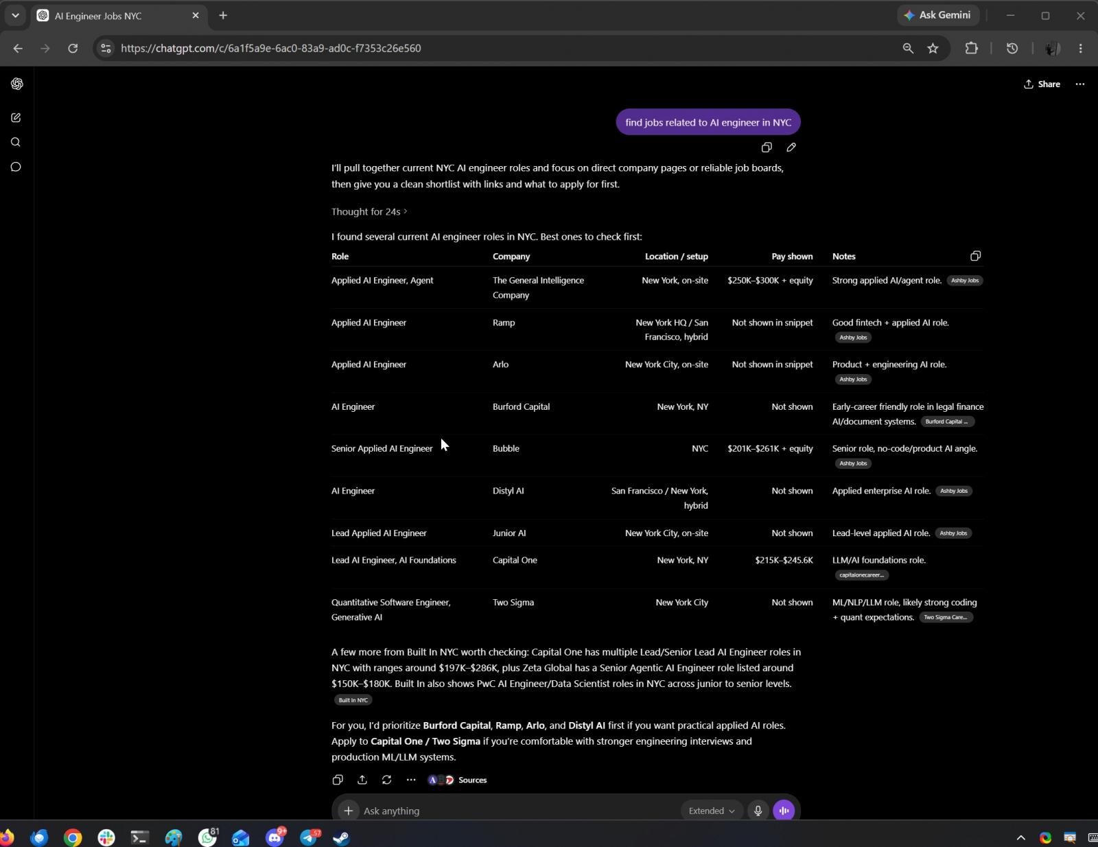 L'outil de recherche d'emploi de GPT