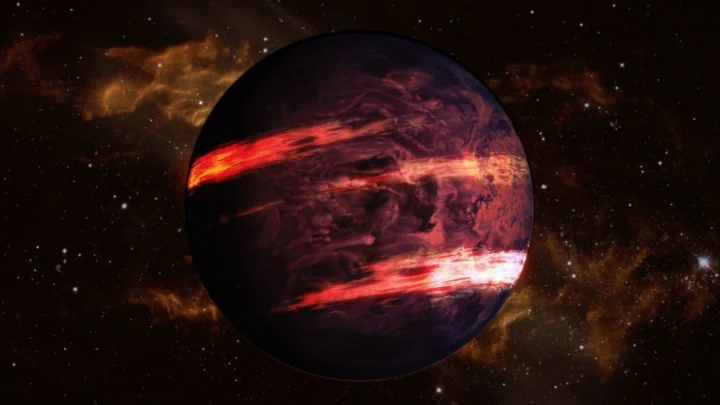 Illustration de champs magnétiques sur des exoplanètes