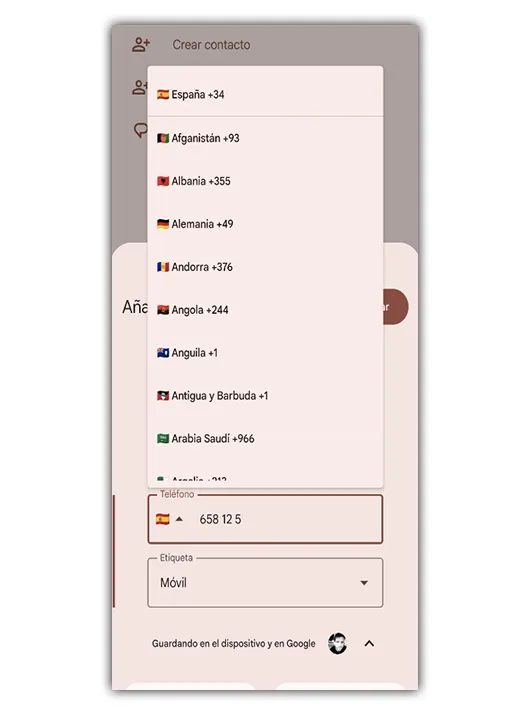 Pourquoi les noms de mes contacts ne s affichent pas sur WhatsApp 6 Indicatif espagnol dans l'application de contacts.