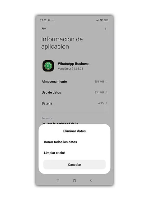 Pourquoi les noms de mes contacts ne s affichent pas sur WhatsApp 8 Effacer le cache de WhatsApp