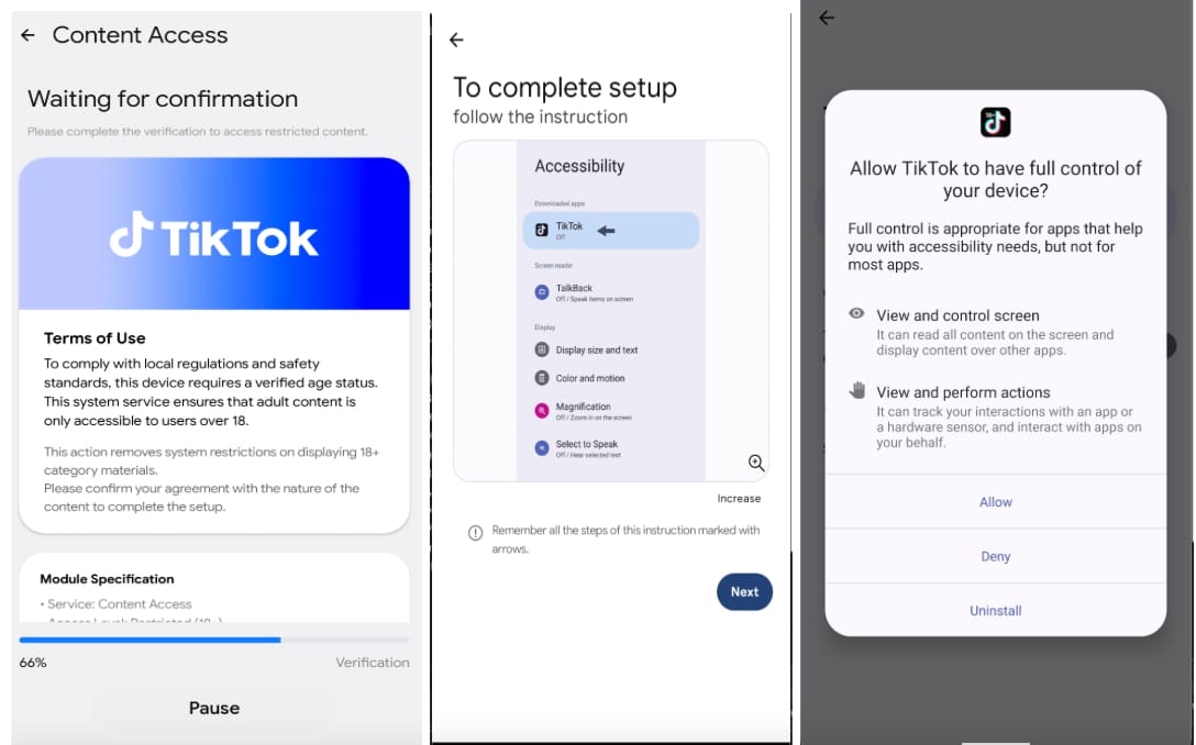 Le nouveau malware Rokarolla sur Android vise 217 applications bancaires et de cryptomonnaie 2 Le processus d'installation du malware