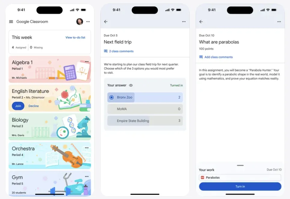 Le manuel ultime de Google Classroom l'assistance indispensable pour étudier sur votre téléphone 7 Captures d'écran de Google Classroom