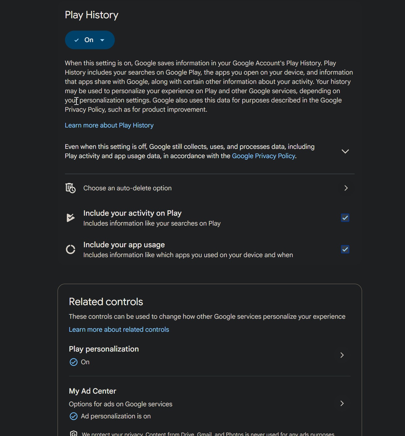 Google dévoile de nouveaux réglages pour la confidentialité de l'historique et la personnalisation 6 Services Google Play