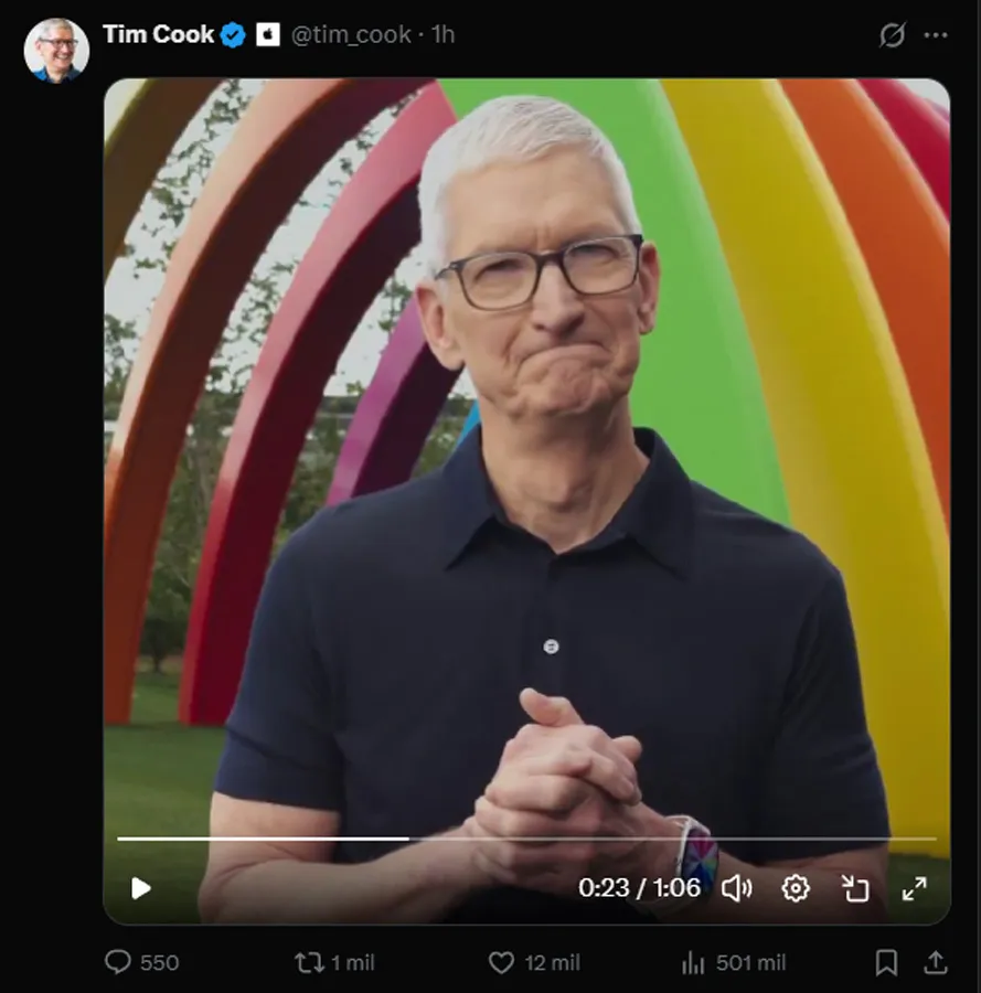 Comment suivre le WWDC 2026 et découvrir toutes les nouveautés d iOS 27 de watchOS et iPadOS 1 Publication de Tim Cook sur le réseau X