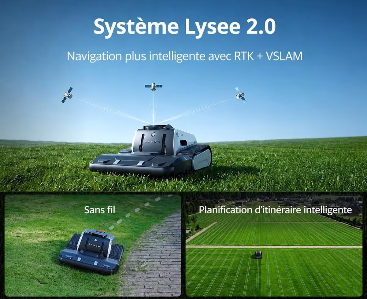 Lymow One Plus : la tondeuse autonome aux doubles lames rotatives à -18% ! 4 Lymow One Plus Tondeuse Autonome Navigation Intelligente