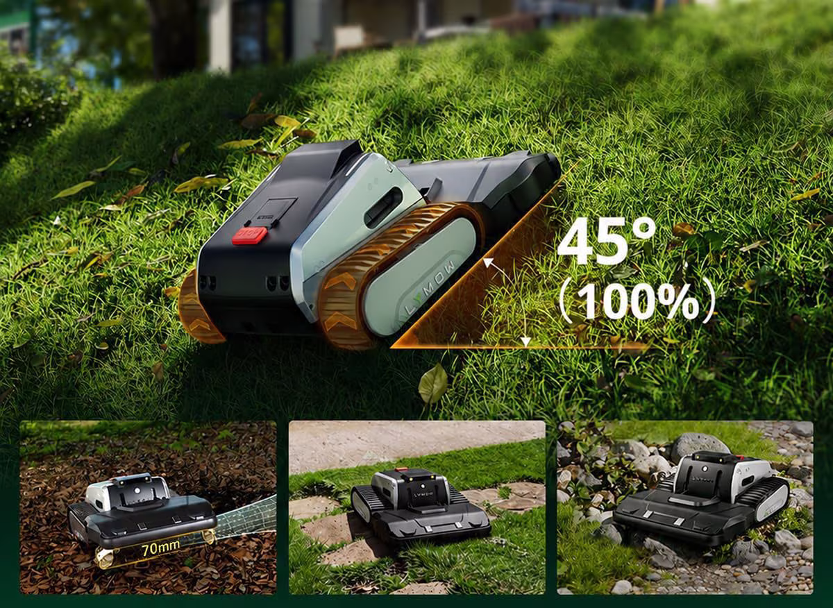 Lymow One Plus : la tondeuse autonome aux doubles lames rotatives à -18% ! 3 Lymow One Plus Tondeuse Tout Terrain