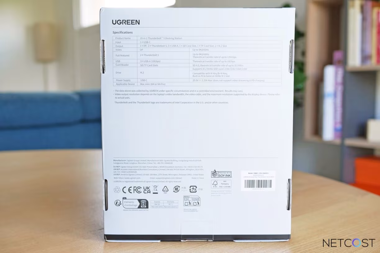 TEST UGREEN Maxidok 10 en 1 Thunderbolt 5 pour Mac Mini : La station d'accueil parfaitement taillée ? 3 Ugreen Maxidok 10 En 1 Thunderbolt 5 Pour Mac Mini Test Review Netcost (2)