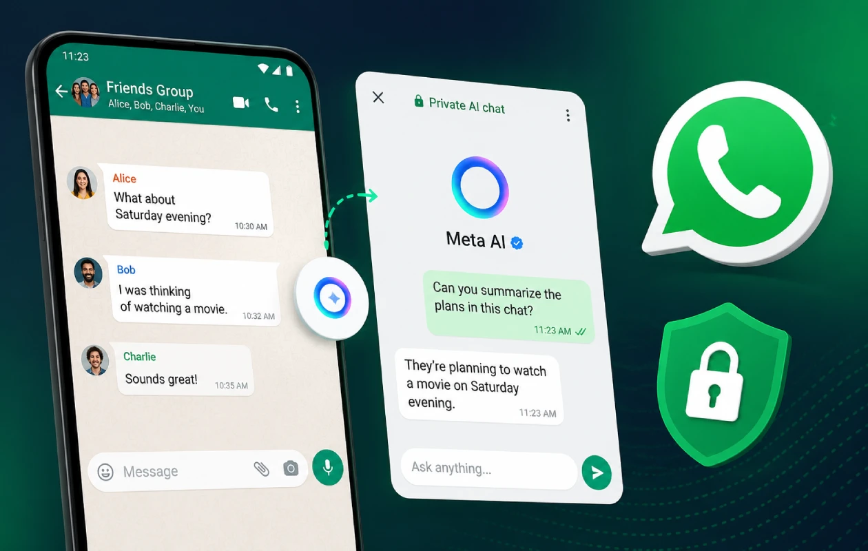 WhatsApp teste un Chat latéral privé avec Meta AI dans les conversations