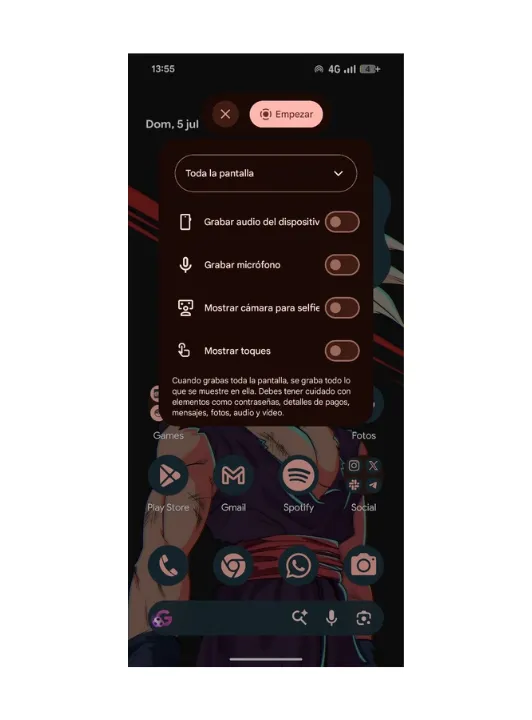 Trois fonctions essentielles de Android 17 que j'utilise quotidiennement sur mon Google Pixel 4 Afficher la caméra frontale lors d'un enregistrement d'écran