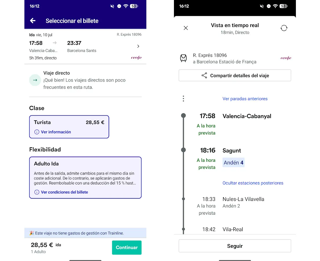 Comment savoir en temps réel où se trouvent les trains depuis son mobile 14 Captures d’écran de Trainline