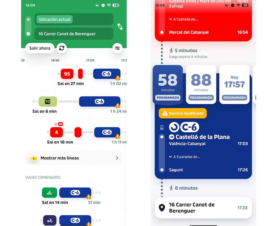 Comment savoir en temps réel où se trouvent les trains depuis son mobile 16 Captures d’écran de Transit