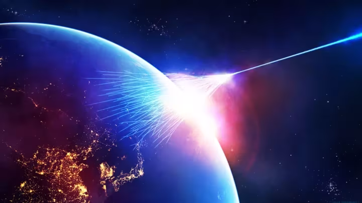 245 000 ans plus tard, la particule « Oh-My-God » défie toujours la science 2 Illustration de la particule Oh-My-God