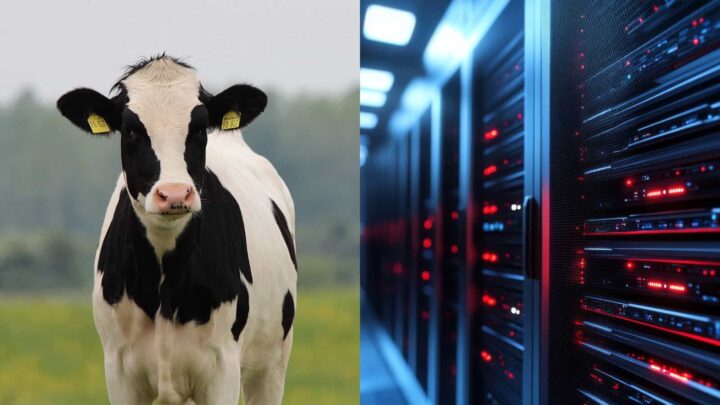 Des centres de données tellement affamés qu'ils se tournent vers le fumier des vaches 2 Vaches dans une ferme moderne