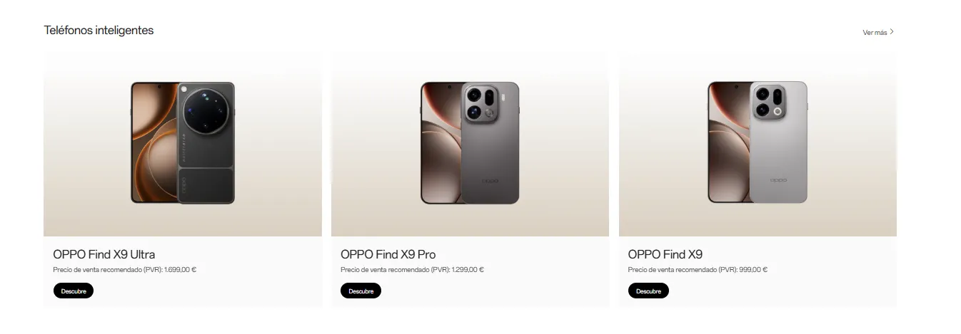 OnePlus est mort et pourrait fermer ses portes en Europe dès cette semaine 2 Des téléphones OPPO sur le site web de OnePlus.