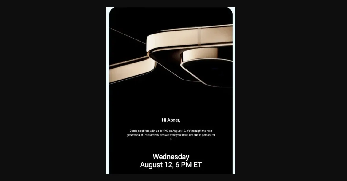 Préparez le pop-corn les Google Pixel 11 seront présentés le 12 août 2 Invitación de Google.