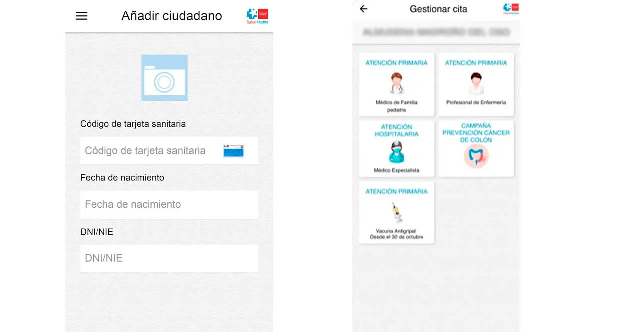 Tout ce que vous pouvez faire pour résoudre les problèmes de l'application Cita Sanitaria avant de vous décourager 2 Interface de l'application Cita Sanitaria