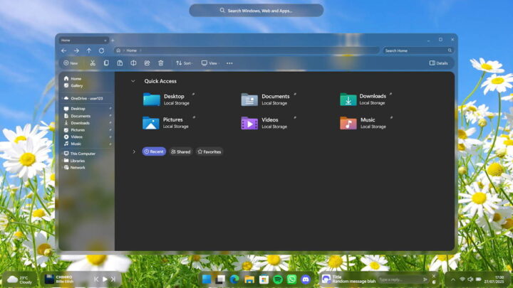 Microsoft dit non au Liquid Glass de l'iPhone sur Windows 11, la faute au passé 4 Windows 11 Liquid Glass Microsoft