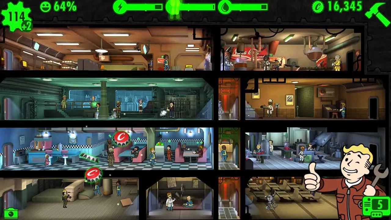 Les meilleurs jeux mobiles gratuits d'action, de course, de sport et d'aventure 7 Abri dans Fallout Shelter