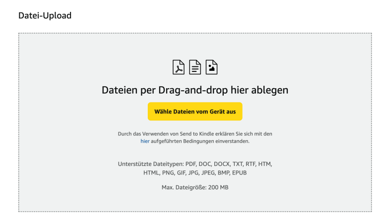 Send to Kindle : Où sont passés vos documents téléchargés 1 Send to Kindle Datei Upload