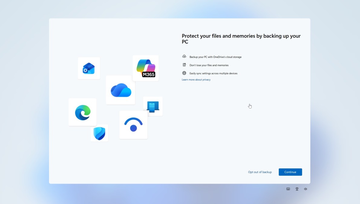 Windows 11 OneDrive backup boton Microsoft