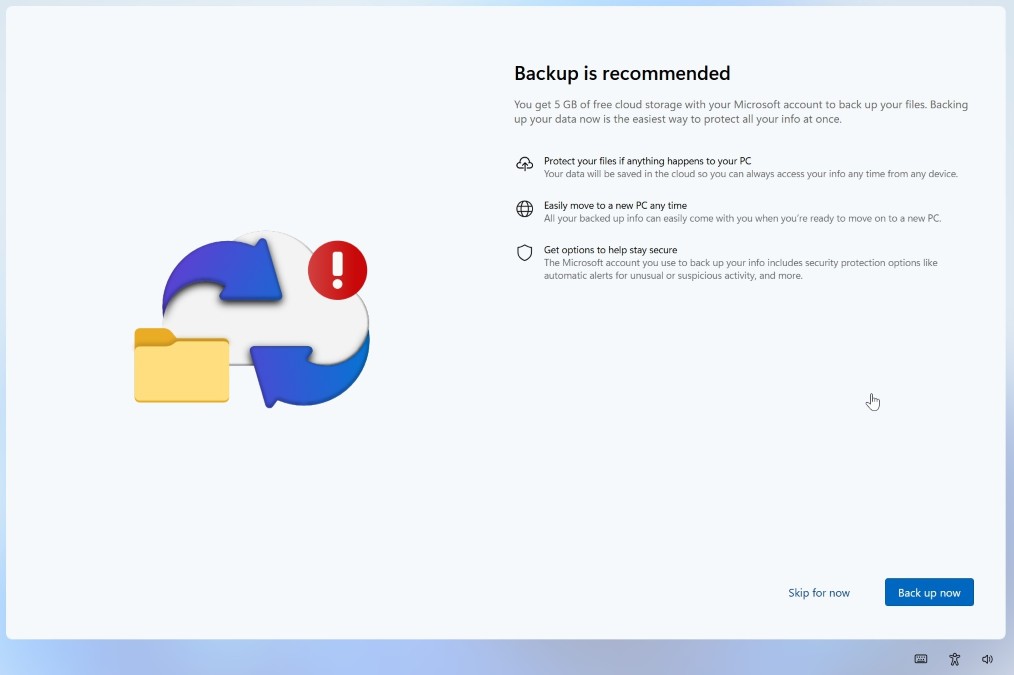 Windows 11 OneDrive backup boton Microsoft