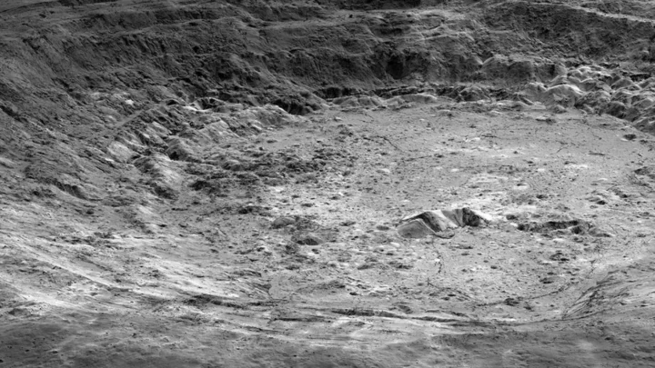 Image of the Moon where scientists believe extraterrestrial technology could be preserved in the regolith.