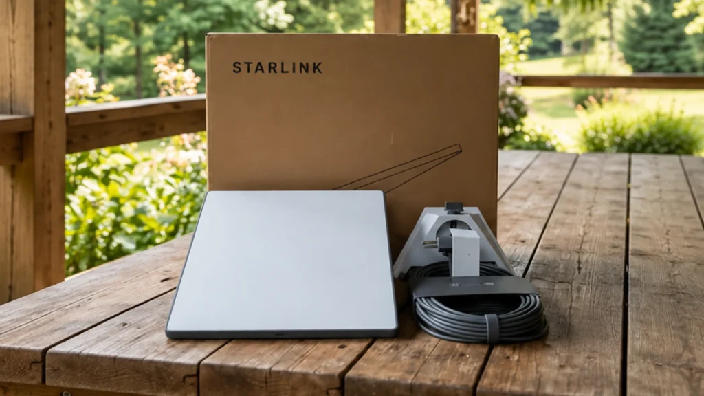 Internet "anti-panne" : les communes portugaises installent déjà Starlink 4 Illustration d'une antenne Starlink pour les municipalités
