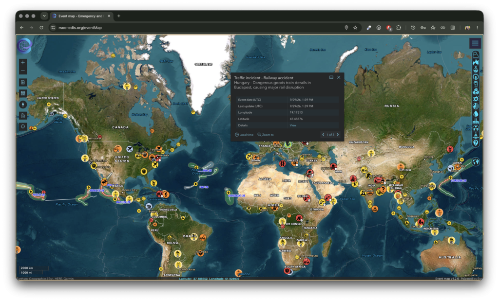 Séismes, incendies, tempêtes : suivez en direct les événements extrêmes à travers le monde 4 Emergency and Disaster Information Service, connu sous le nom d'EDIS