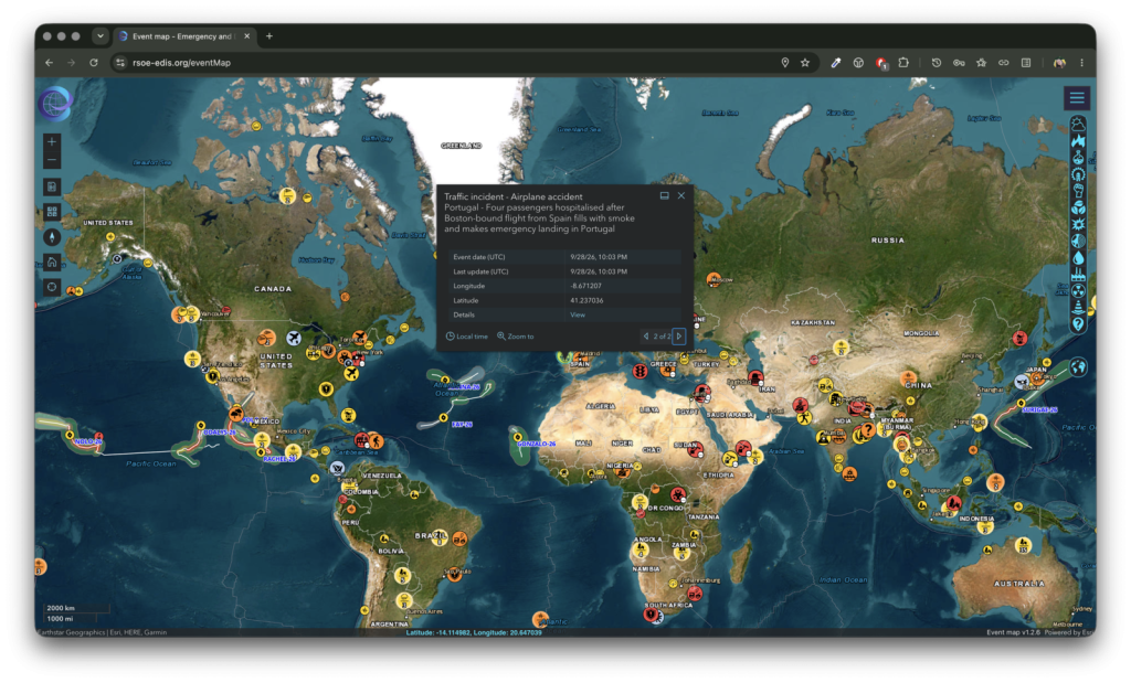 Séismes, incendies, tempêtes : suivez en direct les événements extrêmes à travers le monde 6 Emergency and Disaster Information Service, connu sous le nom d'EDIS