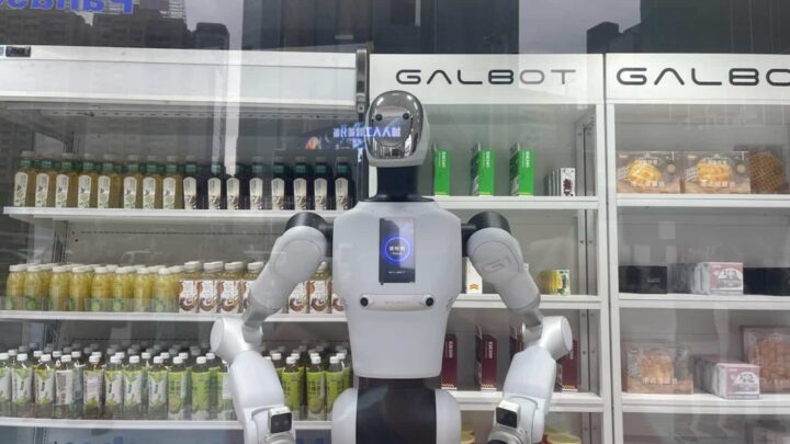 Découvrez les magasins d’aujourd'hui avec des robots à votre service – regardez ces vidéos captivantes 2 Robôt de Galbot derrière le comptoir d'un magasin