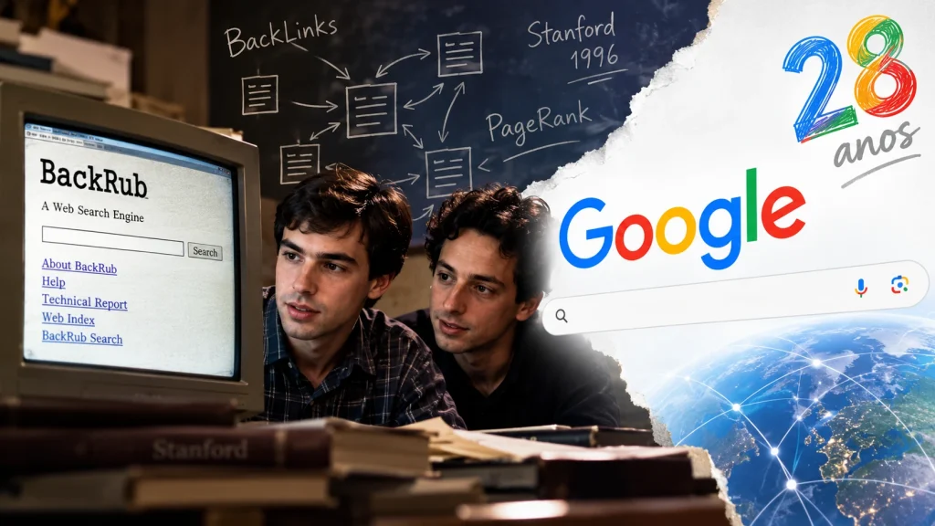 Google fête 28 ans : son nom d’origine était BackRub avant de conquérir le web 2 Illustration de la création de Google par Larry Page et Sergey Brin