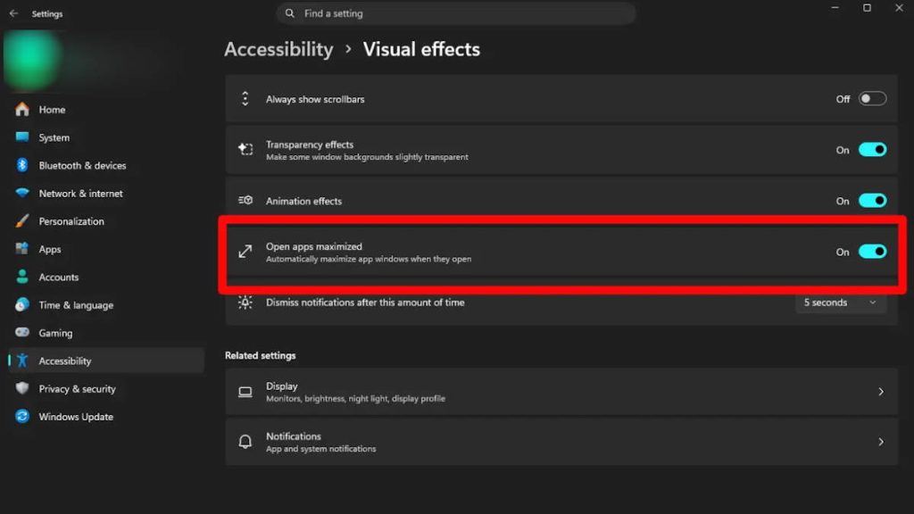 Windows 11 - ouvrir les fenêtres maximisées
