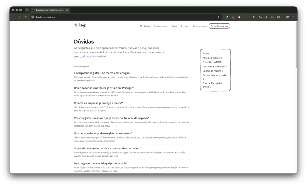 Farejo la révolte contre la bureaucratie devenue outil gratuit de recherche de marques 7 Exemple de résultats avec niveaux d'attention (faible, moyen, élevé)