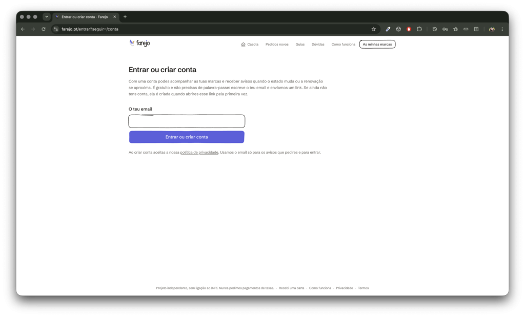 Farejo la révolte contre la bureaucratie devenue outil gratuit de recherche de marques 8 Section des guides pratiques sur farejo.pt