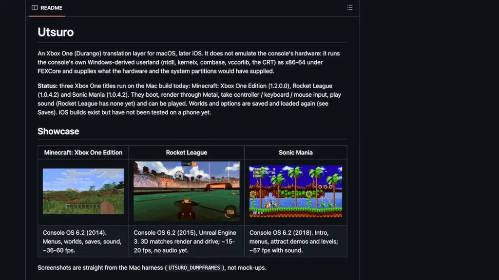 Ce projet open-source débloque les jeux Xbox One sur iPhone 3 Capture d'écran de l'interface Utsuro