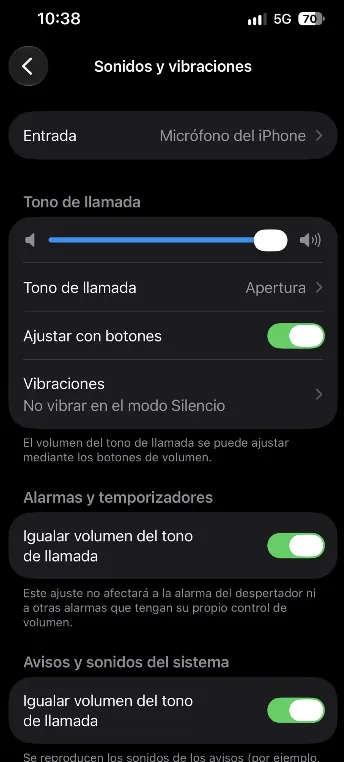3 éléments que j'ai vraiment aimés dans iOS 27 et qui valent la peine de mettre à jour votre iPhone 3 Menu de réglages des sons et vibrations dans l'interface d'iOS 27 montrant les contrôles de volume et d'alarmes.