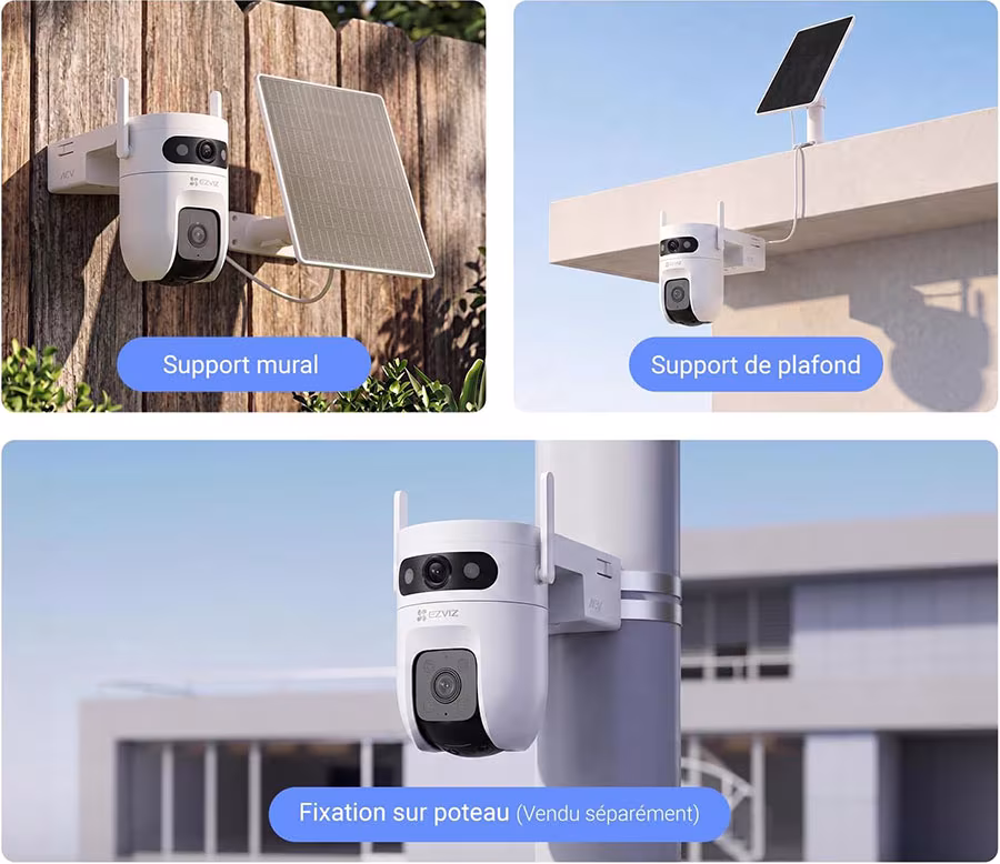 EZVIZ CB9c : Prix cassé sur la caméra solaire double objectif 3K qui surveille à 360° 6 Ezviz Cb9c Camera Solaire Installation Facile