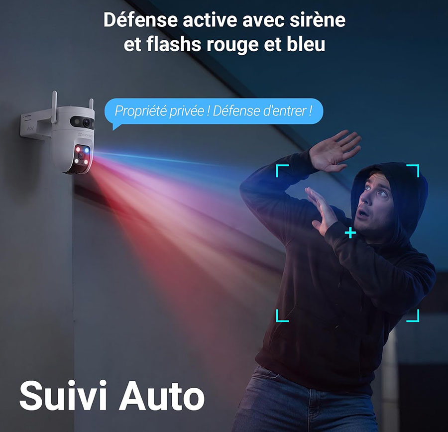 EZVIZ CB9c : Prix cassé sur la caméra solaire double objectif 3K qui surveille à 360° 4 Ezviz Cb9c Camera Solaire Sirène