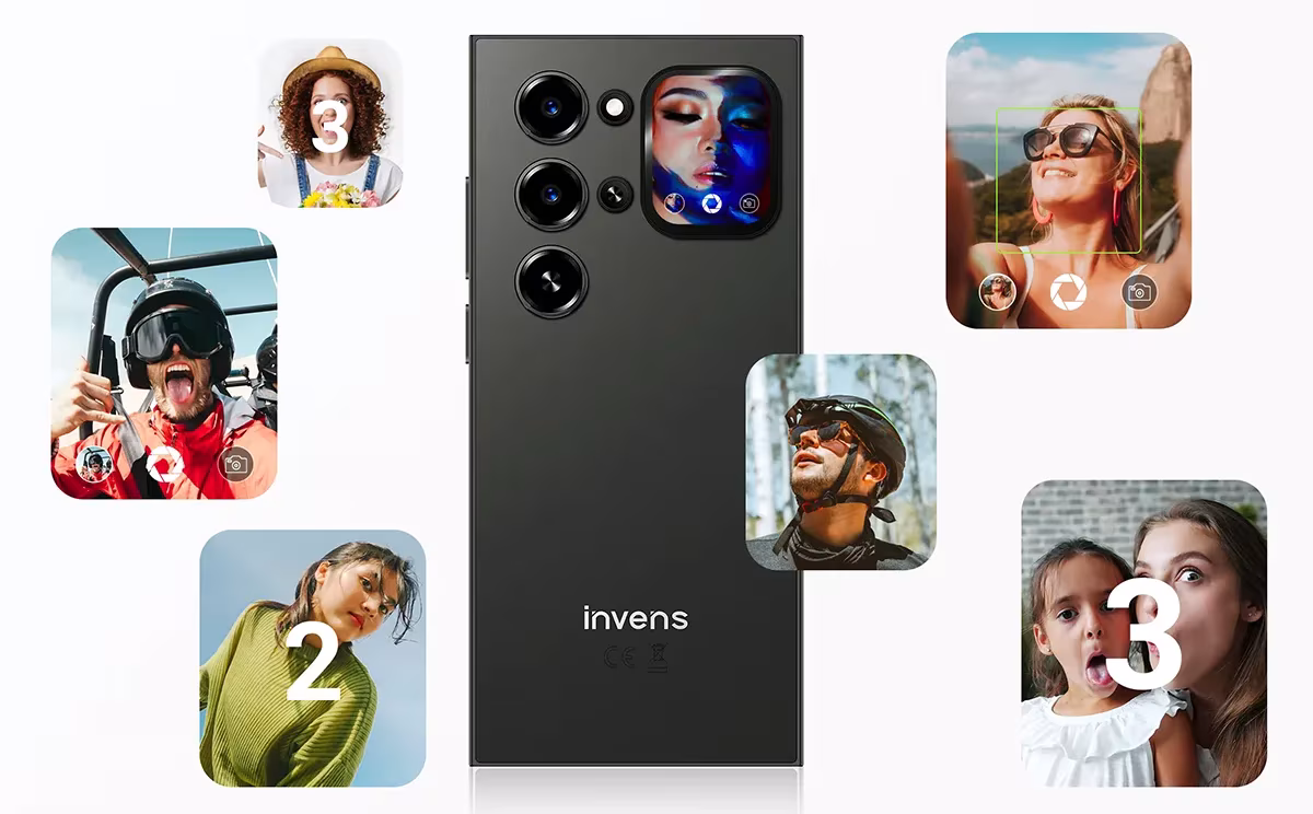INVENS Ultra S26 : un smartphone avec écran arrière et une dalle 120 Hz à 169,99 € 3 Invens Ultra S26 Battery Ecran Arriere Selfie