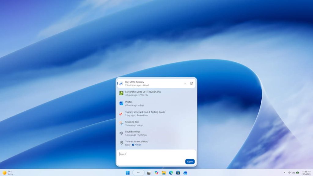 La recherche Windows a été entièrement repensée et exécute désormais toutes les tâches sur Windows 11 2 Interface de la nouvelle barre de recherche Windows 11